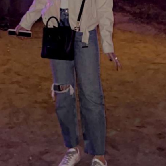 ZARA RIPPED STRAIGHT JEANS - Picture 2 of 2